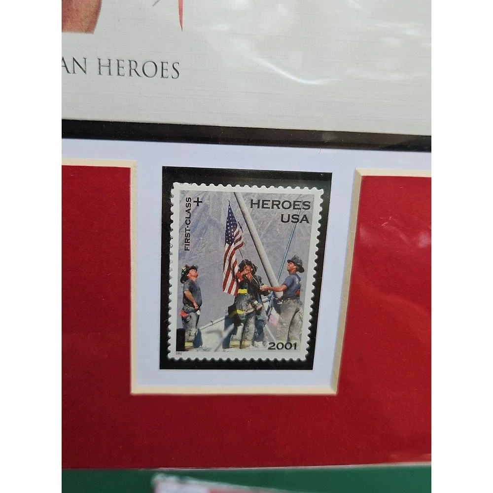 Firemen Firefighters 9/11 Heroes First Day Issue Stamps Firetruck 3‎ Matted Sets